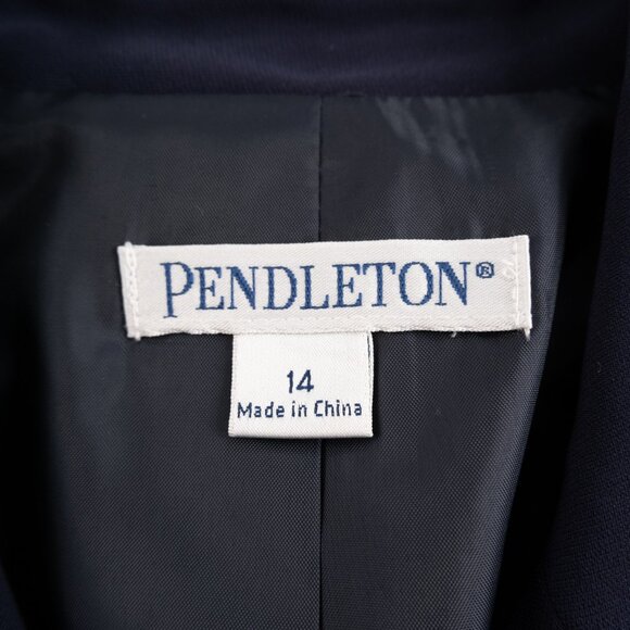 NEW PENDLETON navy three button blazer size 14 - Picture 2 of 11